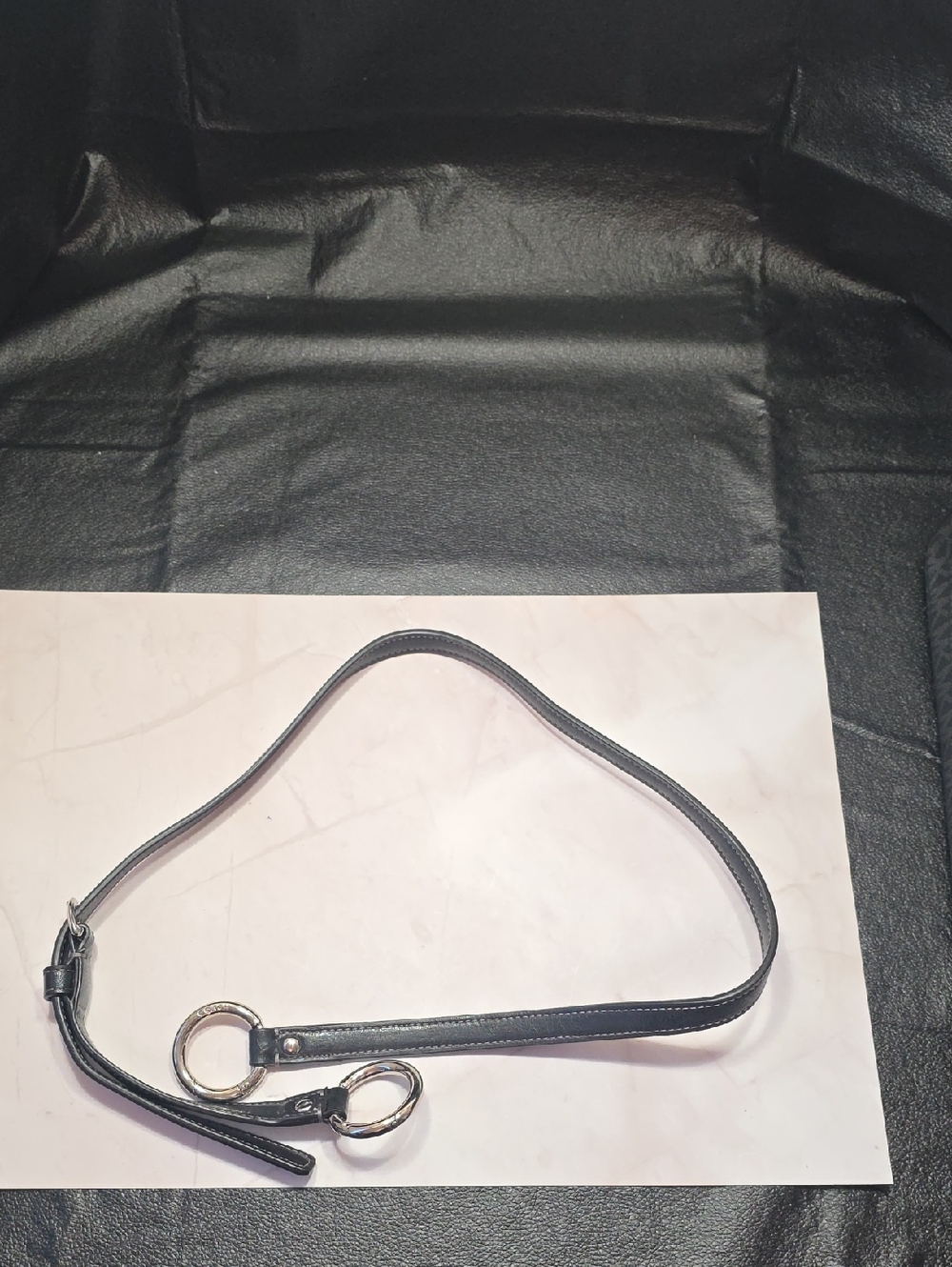 Coach Black Leather Crossbody Strap
